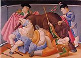 Fernando Botero Canvas Paintings - El quite 1988
